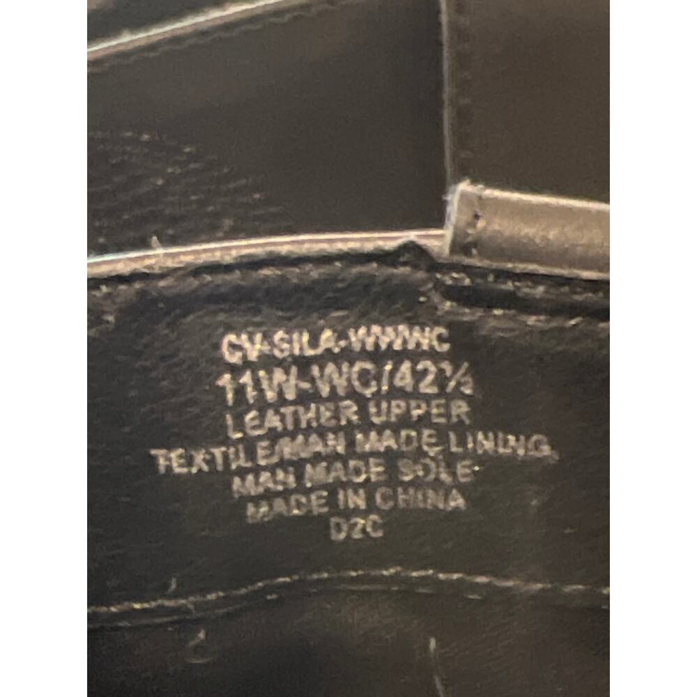 NWOB Crown Vintage Womens Sila Leather Cowboy Boots Blocked Heels Size 11W Black - Picture 8 of 9